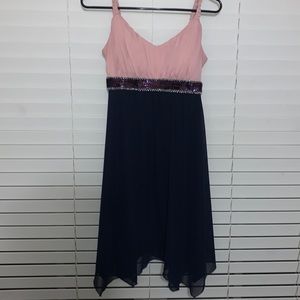 Blush & plum colored homecoming dress